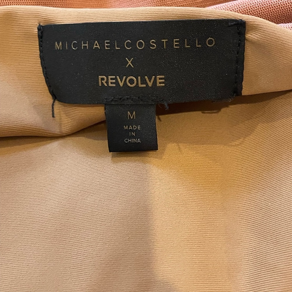 Michael Costello x Revolve Follie Maxi Dress Gown Semi Sheer Formal - Picture 6 of 6